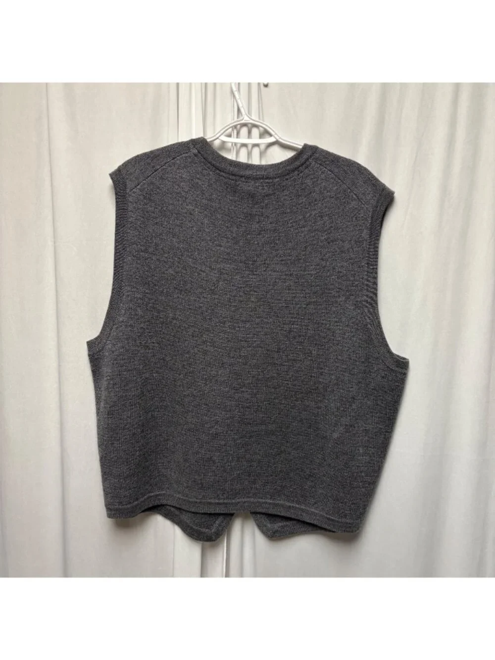 Joseph Abboud Gray Merino Wool Blend Sweater Vest Mens Sz XXL Academia Old Money